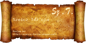 Szeicz Tácia névjegykártya